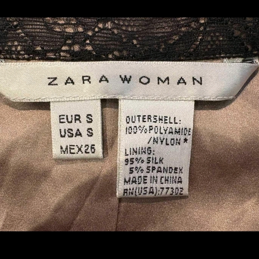 Zara Black Lace Pencil Skirt - Picture 5 of 5